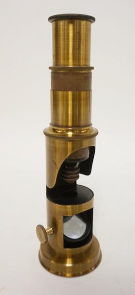 ANTIQUE FRENCH BRASS POCKET MICROSCOPE (1 of 2)