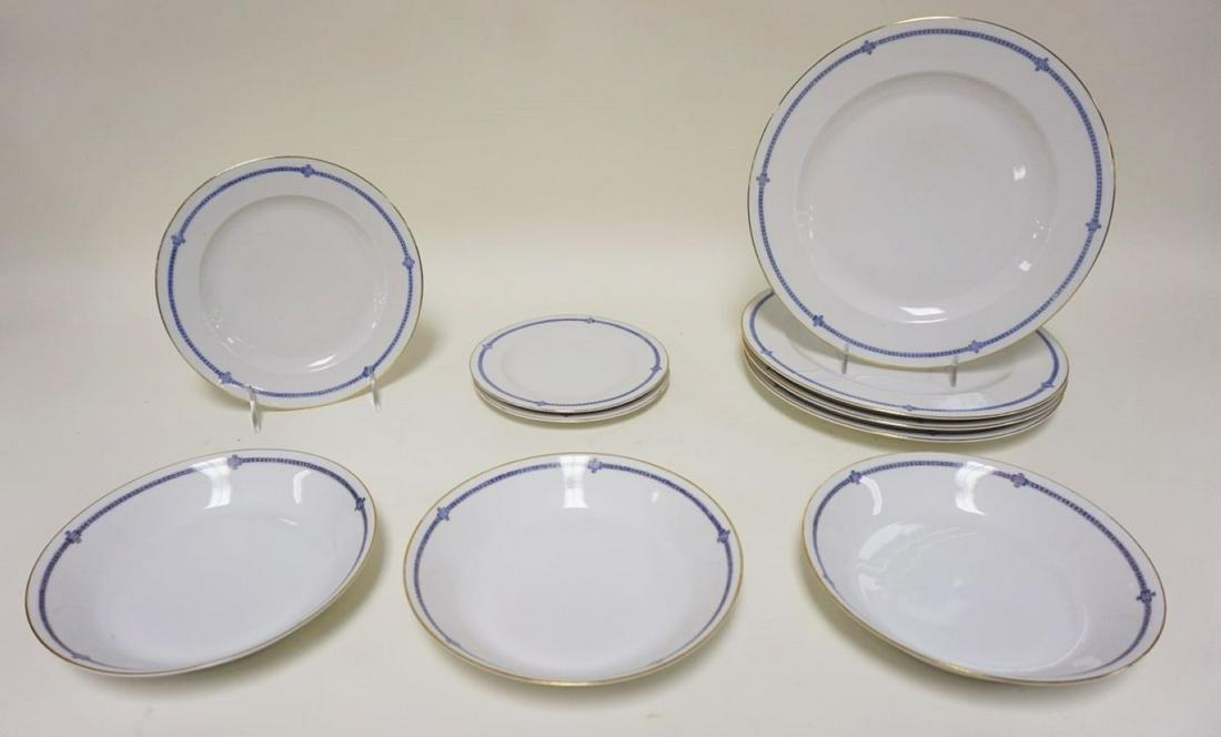 HUTSCHENREUTHER LHS BAVARIAN CHINA: HUTSCHENREUTHER LHS BAVARIAN CHINA, L BAMBERGER CO NEWARK NJ, LOT INCLUDES 3-7 3/4 IN BOWLS, 4-10 1/4, 1-8 IN & 2-6 3/4 IN PLATES