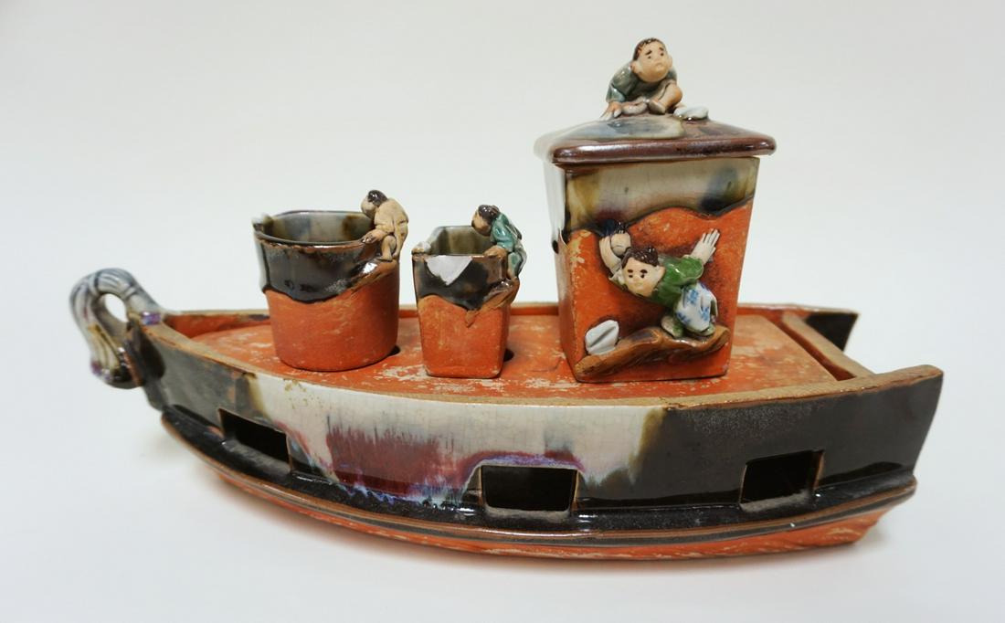 SUMIDA GAWA POTTERY VESSEL (1 of 10)