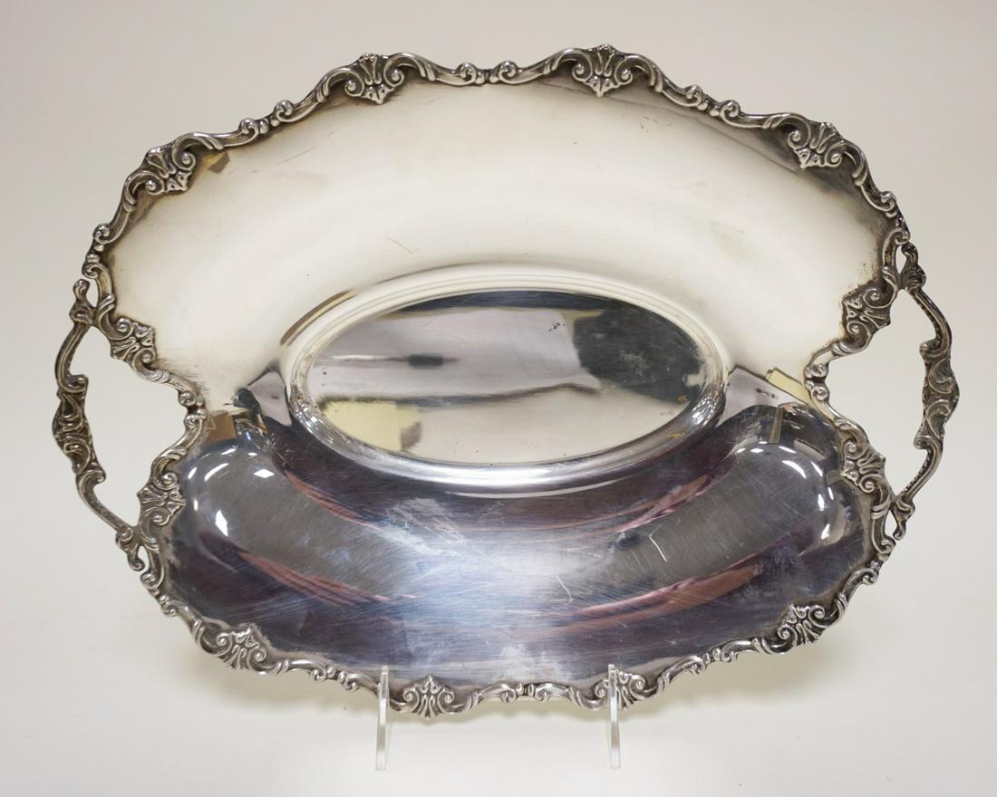 800 SILVER FOOTED OVAL SERVING TRAY (1 of 4)