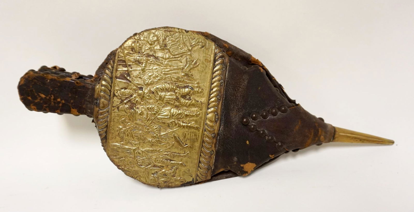 ANTIQUE WOOD & LEATHER BELLOWS (1 of 3)