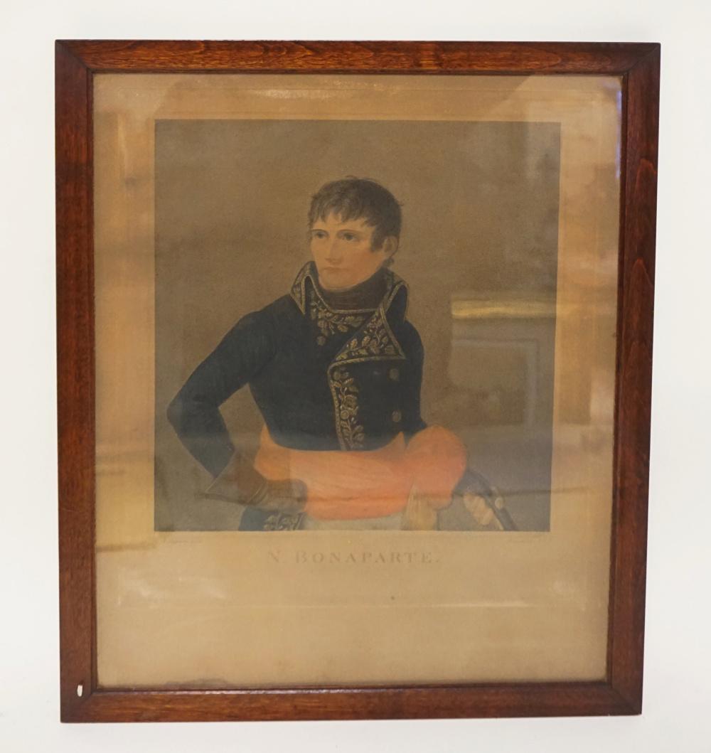 ANTIQUE COLORED ENGRAVING OF NAPOLEON BONAPARTE (1 of 5)