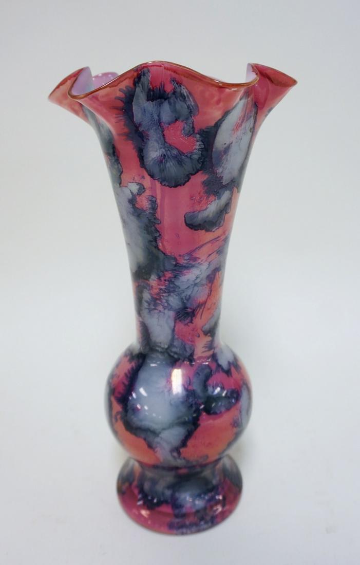ITALIAN OPALINE CASED GLASS MULTICOLORED VASE (1 of 3)