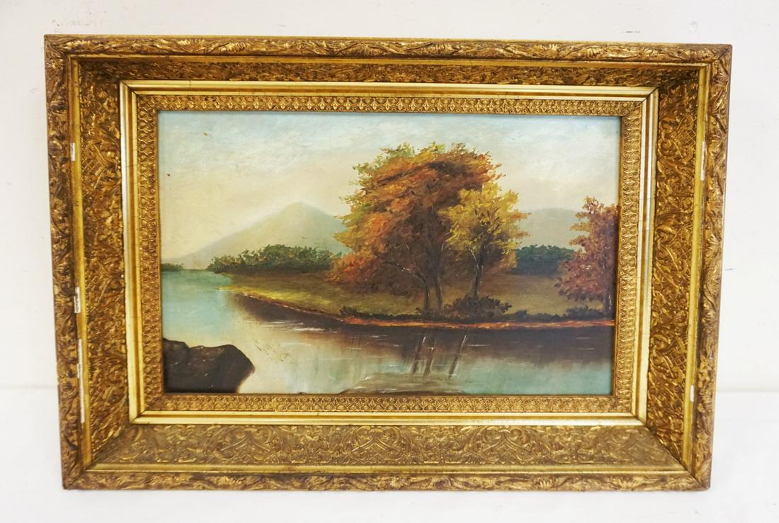 ANTIQUE OIL PAINTING ON CANVAS (1 of 3)