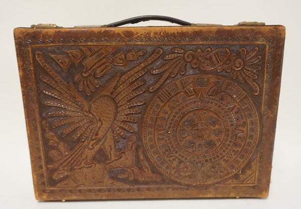TOOLED LEATHER BRIEF CASE (1 of 4)