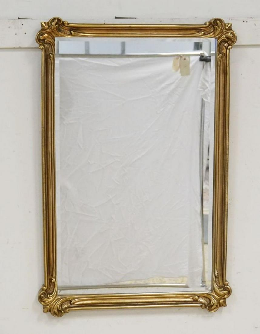 BEVELED EDGE MIRROR IN GILT FRAME (1 of 2)