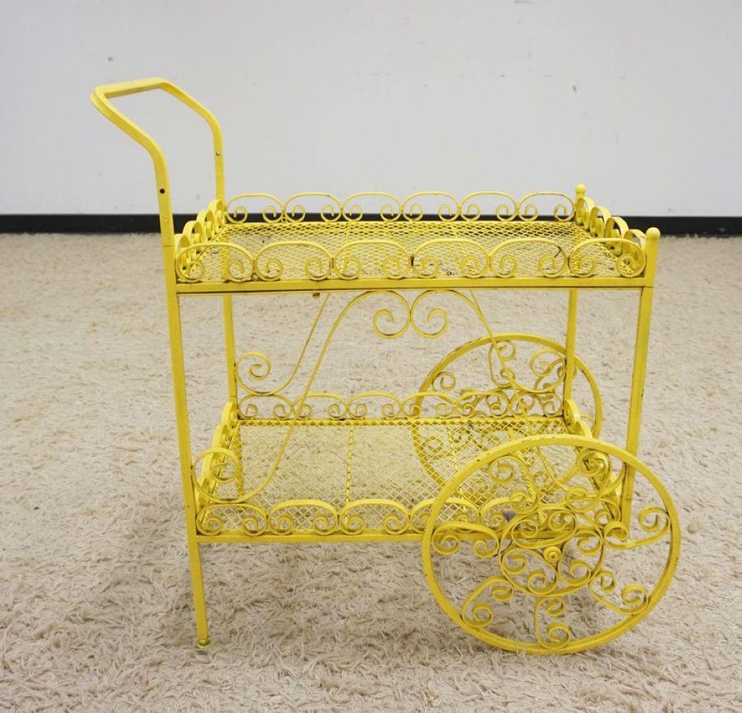 WROUGHT IRON PLANT PATIO CART (1 of 2)