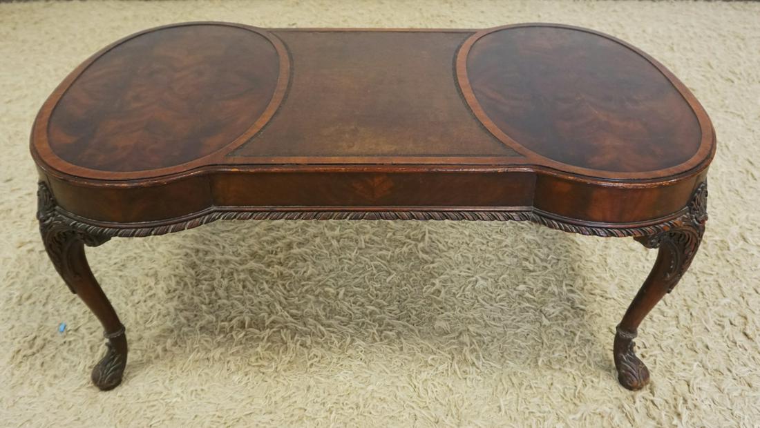 CARVED MAHOGANY COFFEE TABLE (1 of 3)
