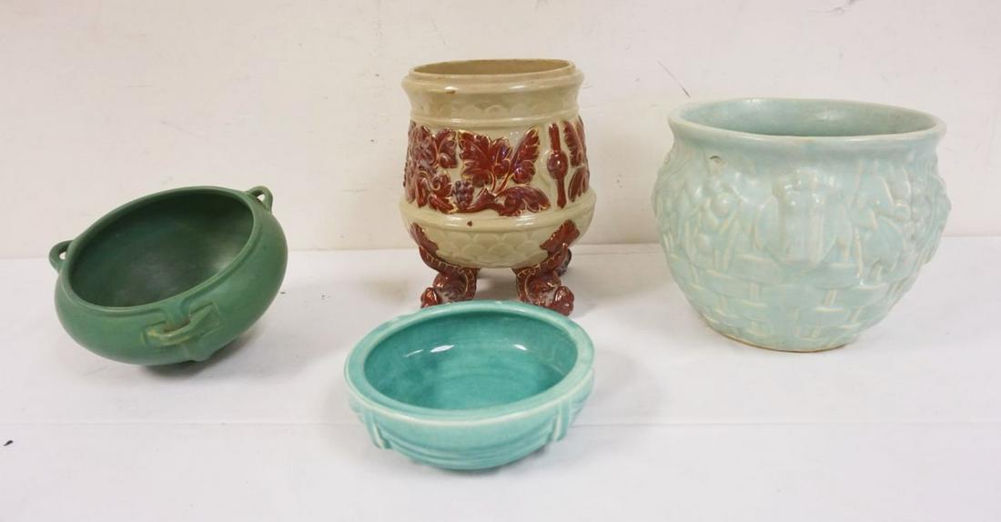 LOT OF ASSORTED POTTERY JARDINIERE (1 of 3)