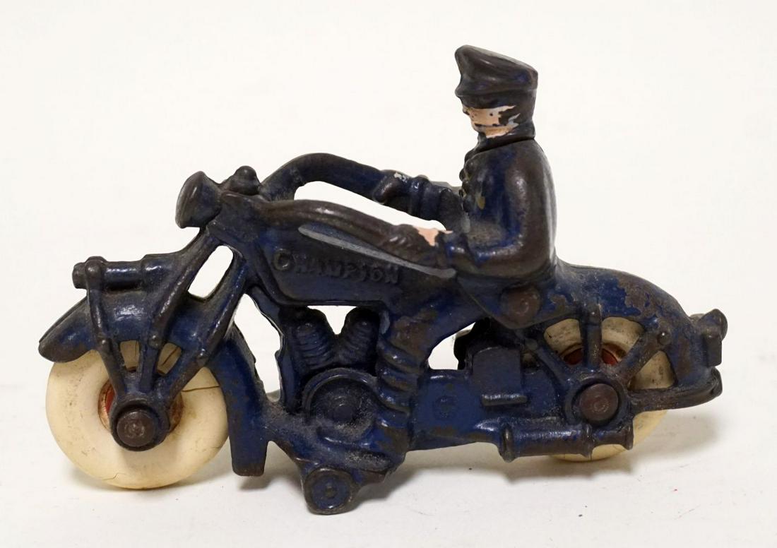 ANTIQUE CAST IRON TOY MOTORCYCLE (1 of 6)
