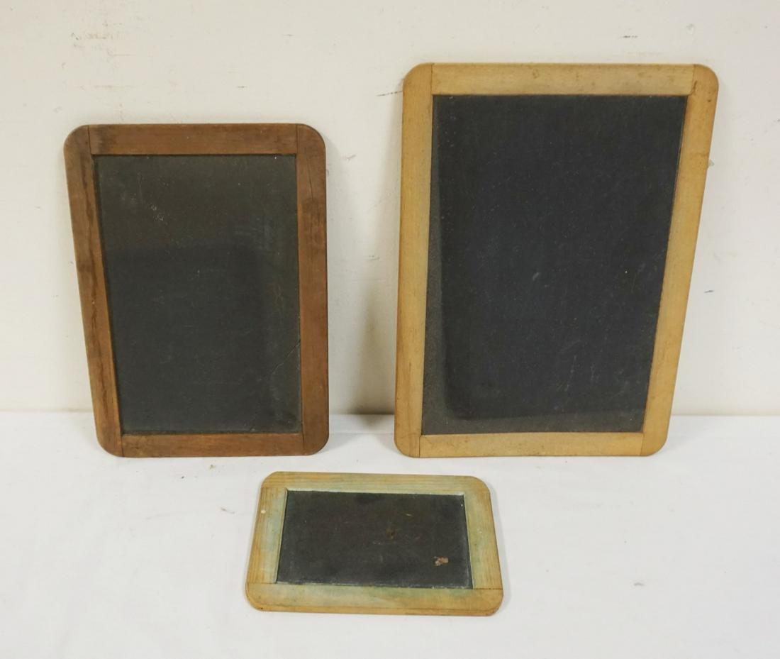 LOT OF 3 ANTIQUE CHILD'S SLATES: LOT OF 3 ANTIQUE CHILD'S SLATES, LARGEST APPROXIMATELY 14 IN X 10 IN