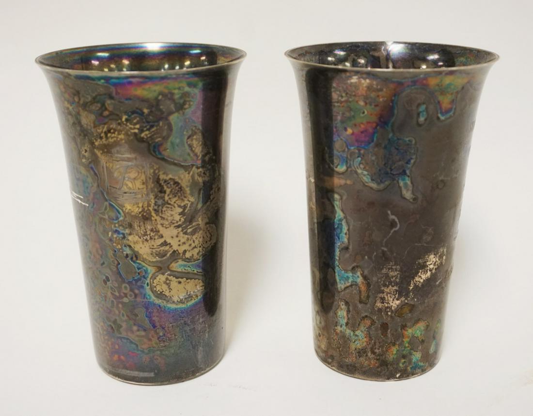 2 STERLING GOBLETS BY BOARDMAN: 2 STERLING GOBLETS BY BOARDMAN, 10.7 OZT