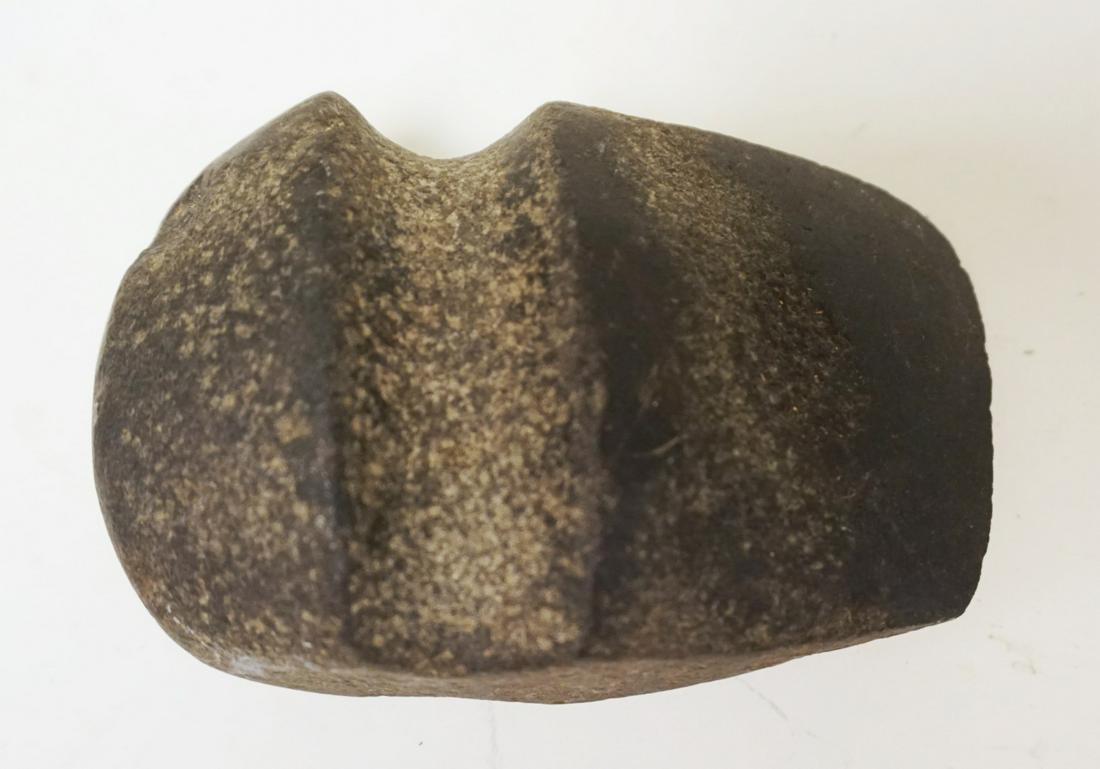 NATIVE AMERICAN INDIAN ARTIFACT: NATIVE AMERICAN INDIAN ARTIFACT AXE HEAD, APPROXIMATELY 5 IN X 3 IN