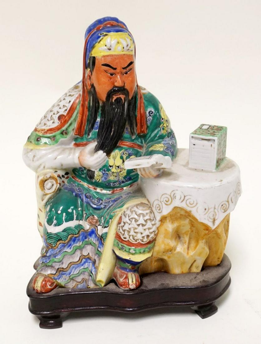 ASIAN POTTERY STATUE (1 of 3)