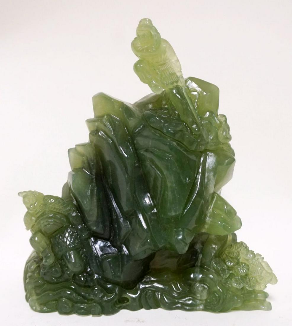 LARGE CARVED JADE SCULPTURE (1 of 4)