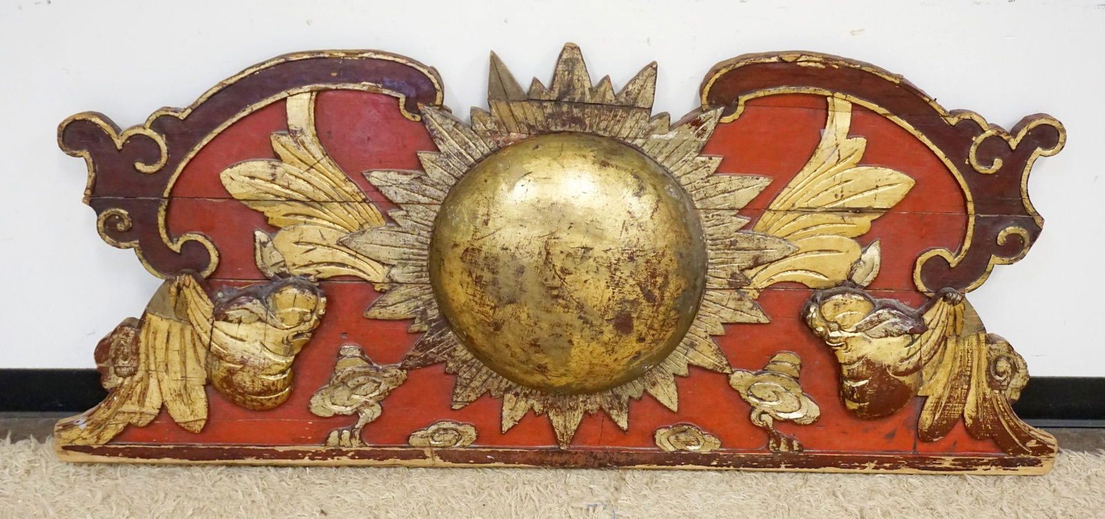 LARGE ASIAN WOOD CARVING (1 of 5)