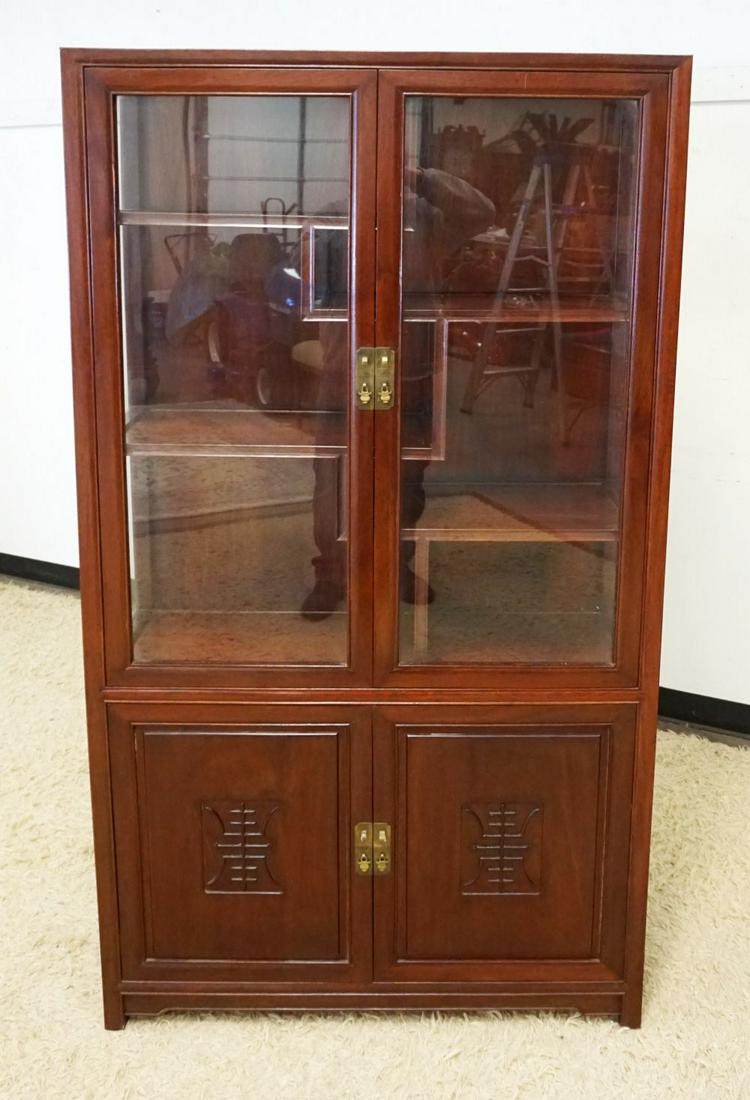 ASIAN 4 DOOR CURIO CABINET (1 of 4)