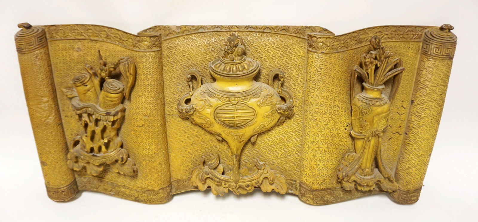 ASIAN CARVED WOOD PANEL (1 of 6)