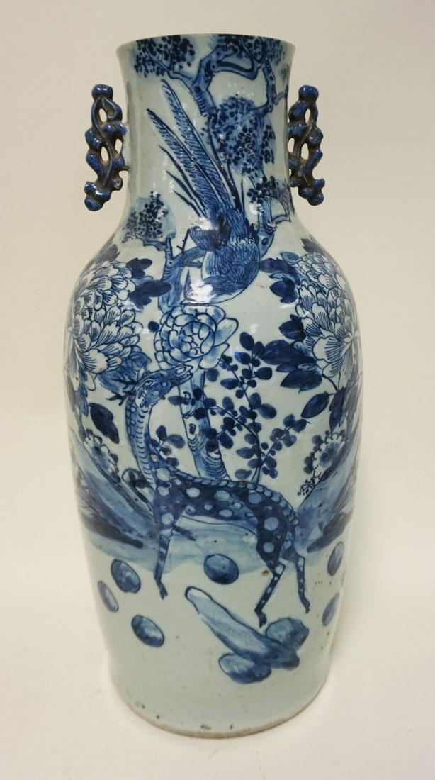 LARGE ASIAN BLUE & WHITE URN (1 of 6)