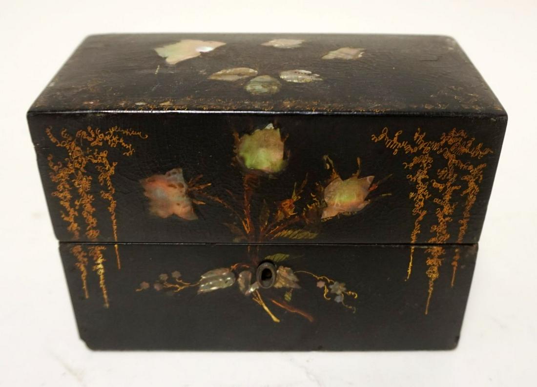 BLACK LACQUERED BOX CONTAINING BOTTLES (1 of 6)