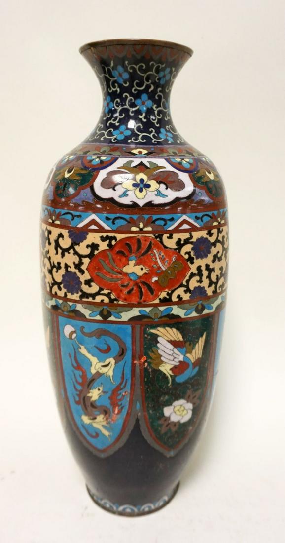 LARGE CLOISONNE VASE (1 of 4)