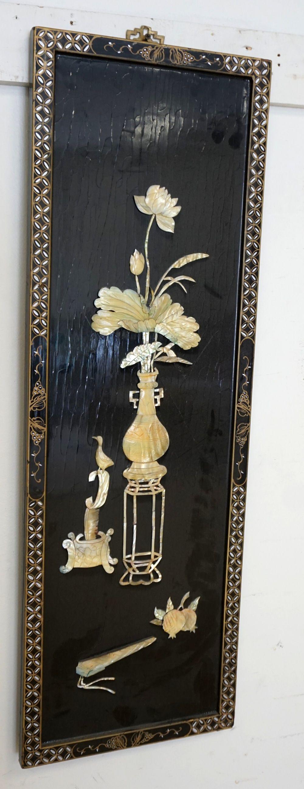 ASIAN BLACK LACQUERED PANEL (1 of 2)