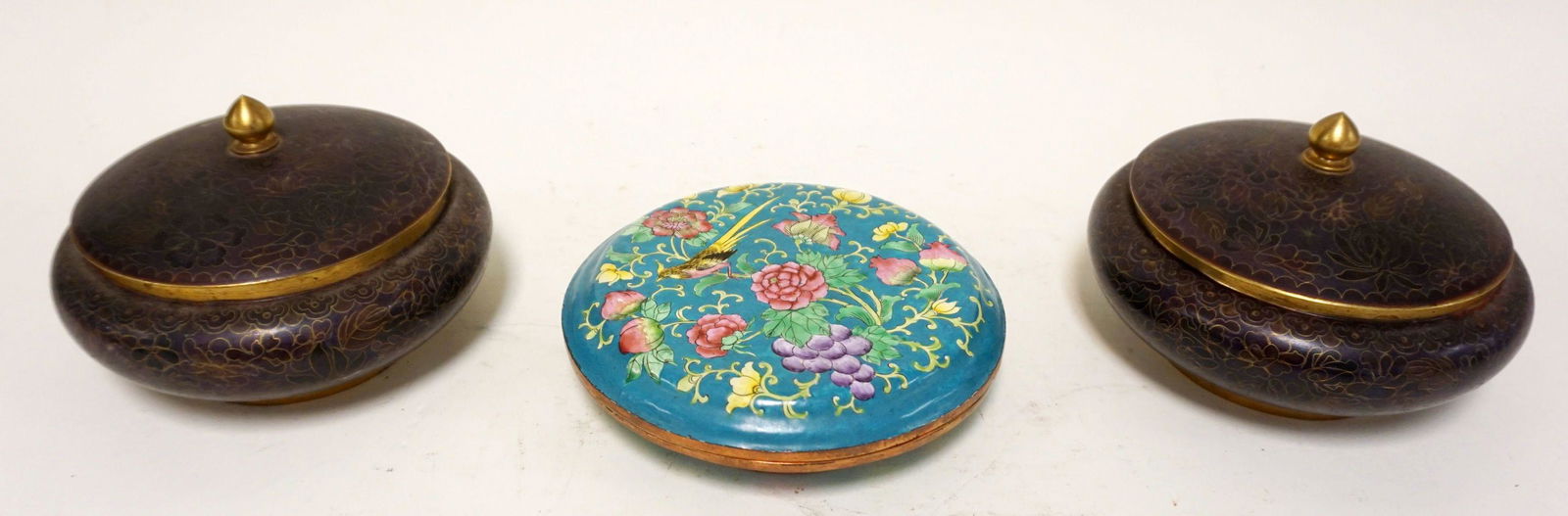 3 PIECE CLOISONNE LOT (1 of 4)