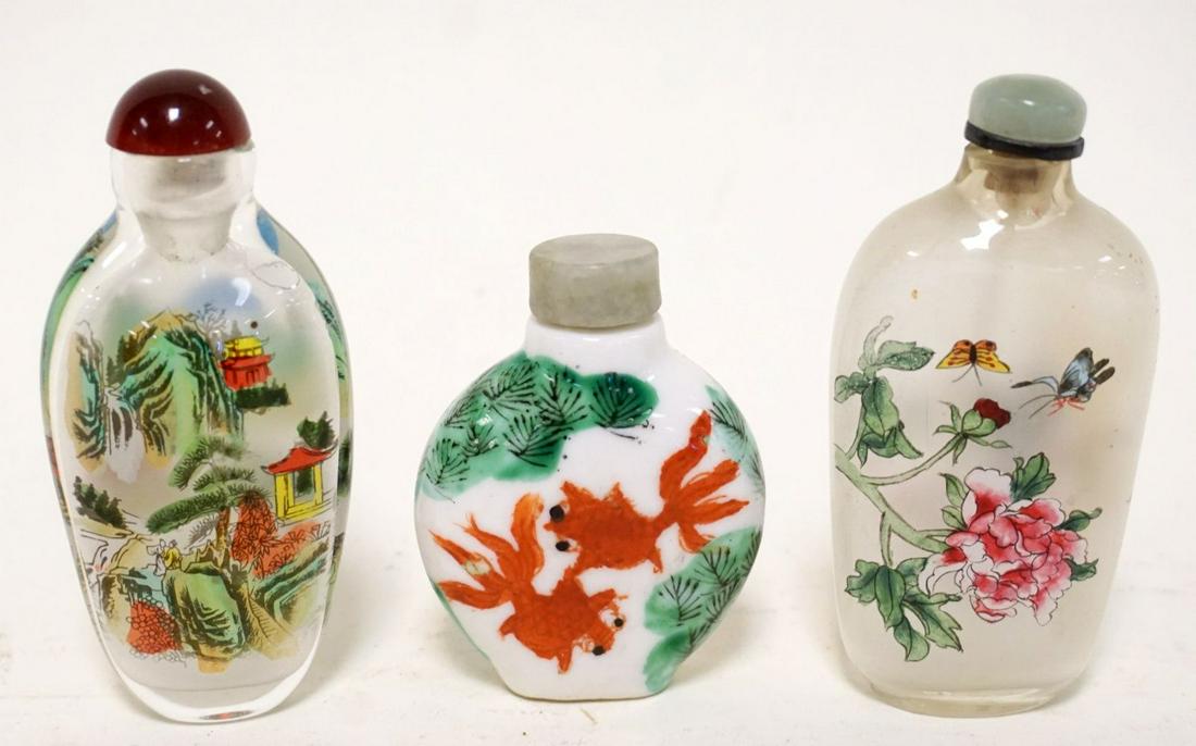 3 SNUFF BOTTLES: 3 SNUFF BOTTLES