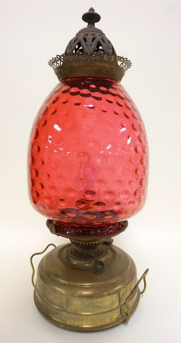 LARGE VICTORIAN LAMP VERITAS BRASS TABLE LAMP (1 of 4)