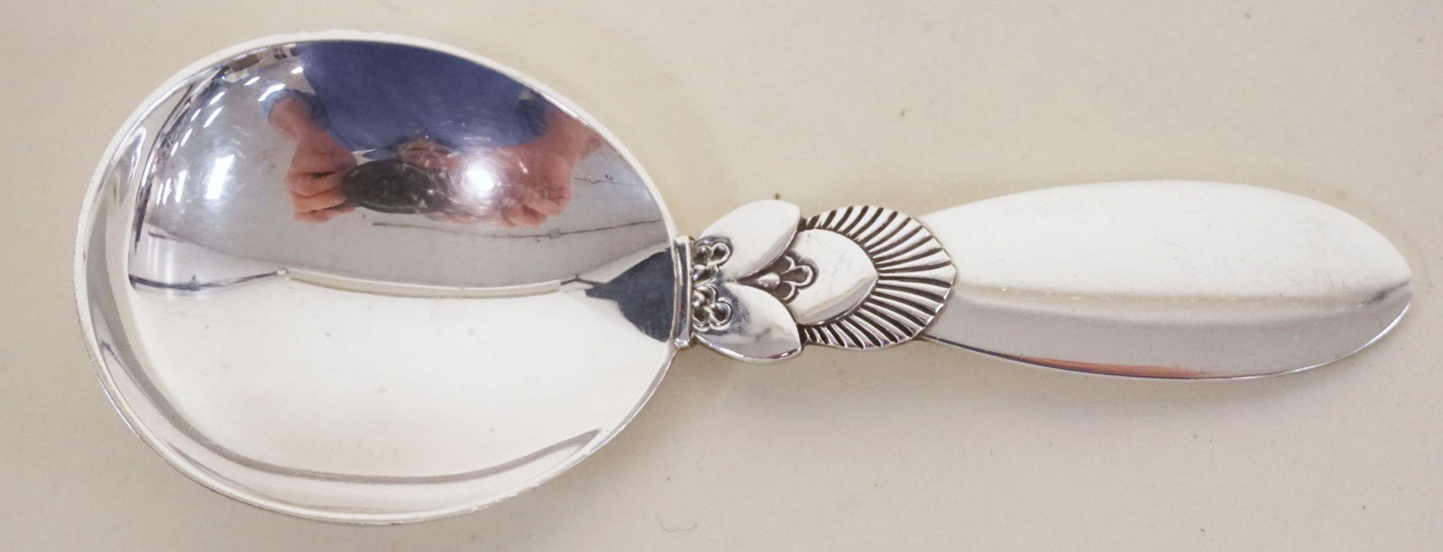 GEORG JENSEN CACTUS PATTERN STERLING SPOON (1 of 3)