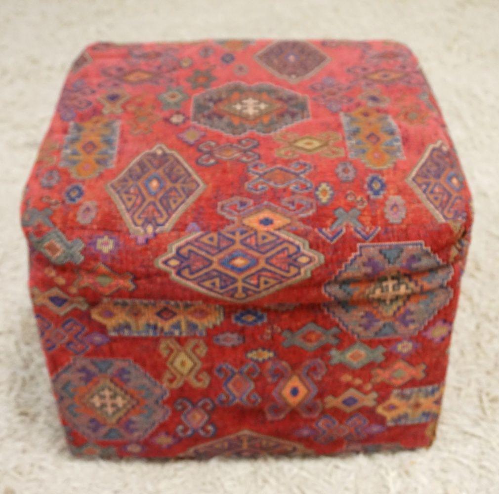 CARPET UPHOLSTERED FOOT STOOL (1 of 2)