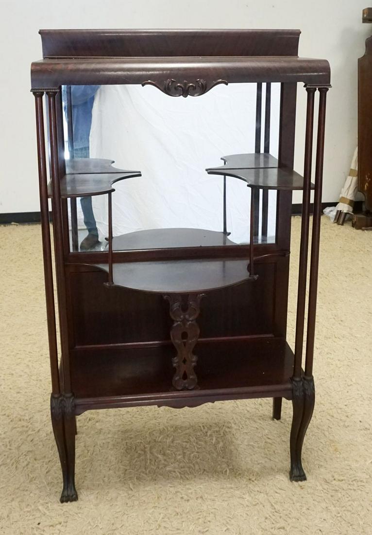 MAHOGANY MIRROR BACK ETAGERE (1 of 4)