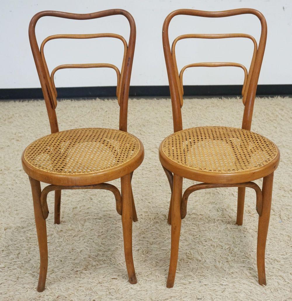 JACOB & JOSEF KOHN BENTWOOD CHAIRS: JACOB & JOSEF KOHN BENTWOOD CHAIRS W/CANE SEATS