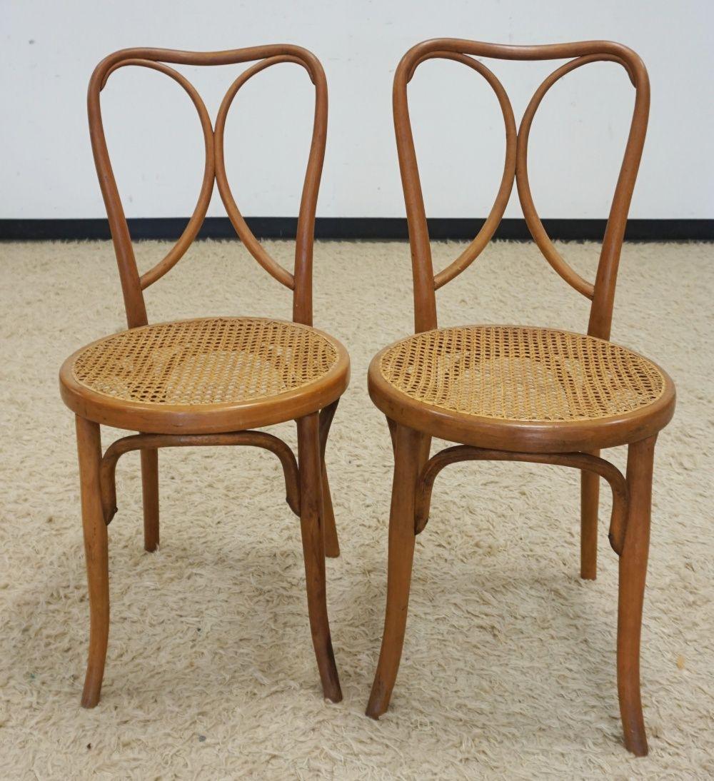 JACOB & JOSEF KOHN BENTWOOD CHAIRS: JACOB & JOSEF KOHN BENTWOOD CHAIRS W/CANE SEATS