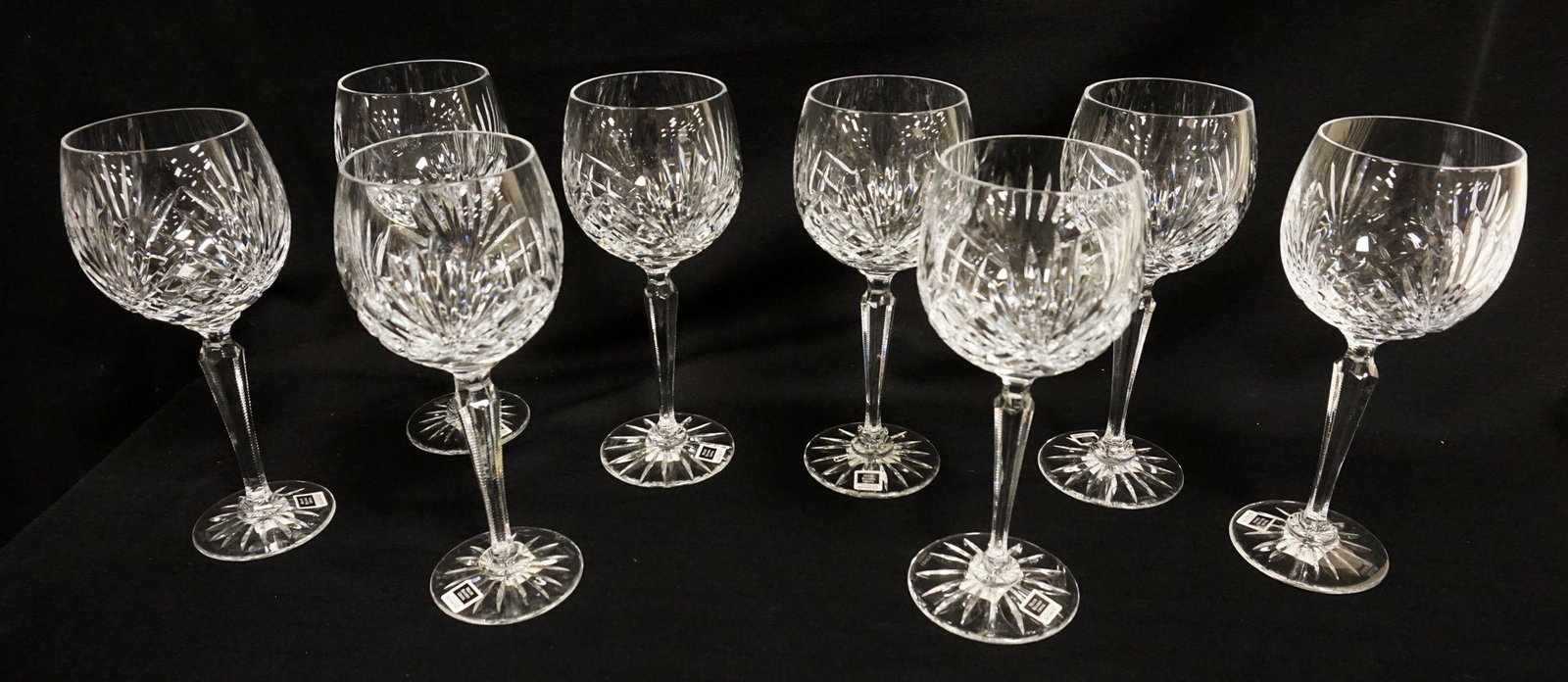 LOT OF 8 MILLER ROGASKA CRYSTAL: LOT OF 8 MILLER ROGASKA CRYSTAL 9 IN HIGH WINE GLASSES