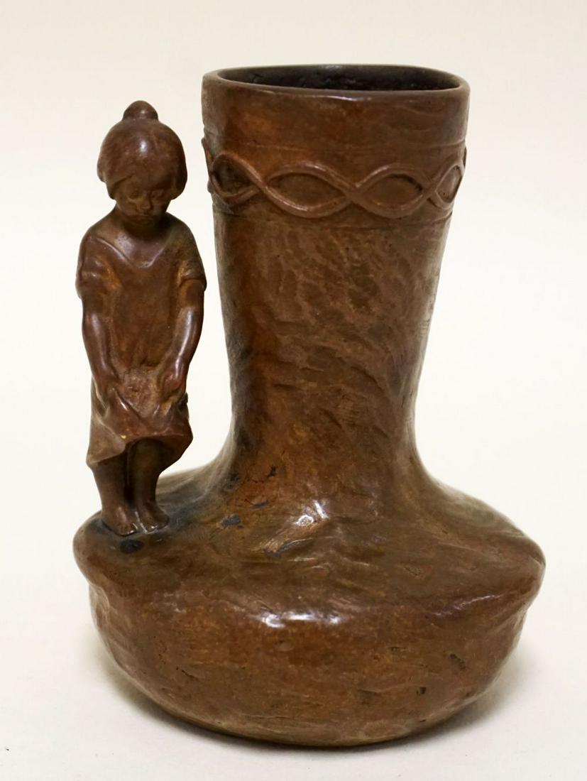 FRENCH ART BRONZE VASE SIGNED P TERESZCZUK (1 of 3)