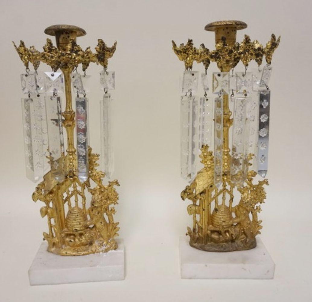 GIRANDOLE SET: GIRANDOLE SET, 2 PIECES APPROXIMATELY 13 IN