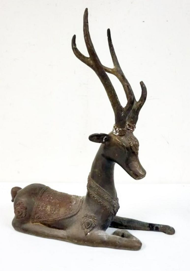 LARGE THAI  METAL DEER (1 of 2)