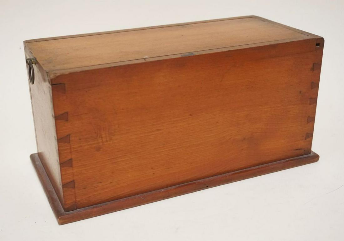 ANTIQUE CHERRY DOVETAILED CANDLE BOX (1 of 4)