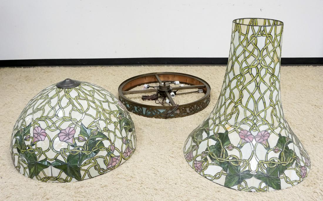 LARGE PALACE SIZE STAIN GLASS HANGING CHANDELIER (1 of 10)