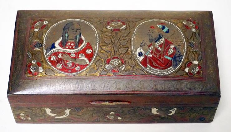 ASIAN ENAMELED BRASS BOX (1 of 4)