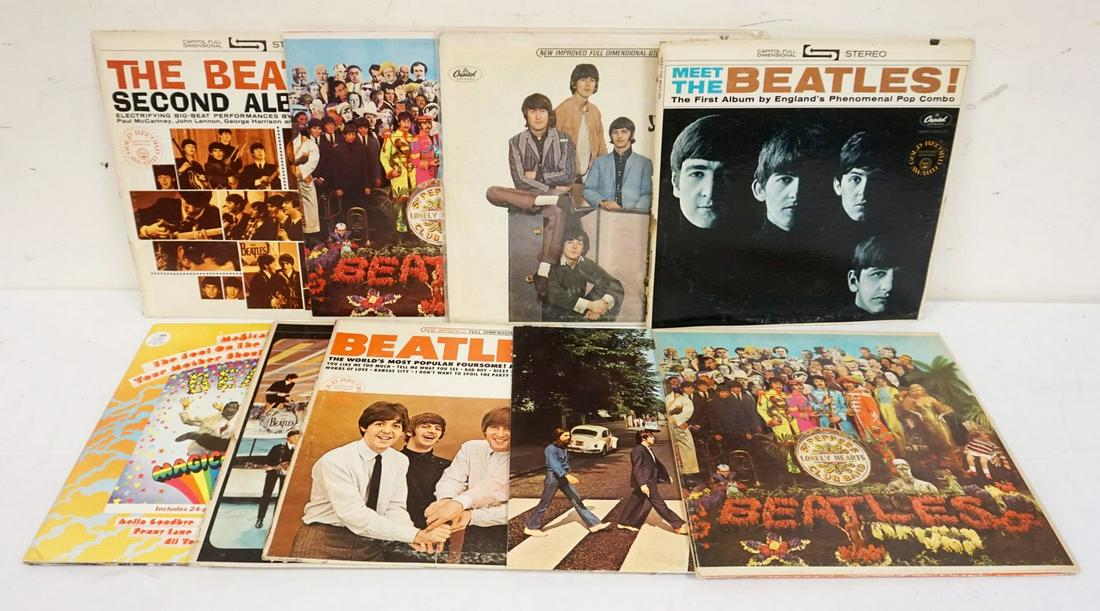 LOT OF 9 VINYL BEATLES ALBUMS (1 of 5)