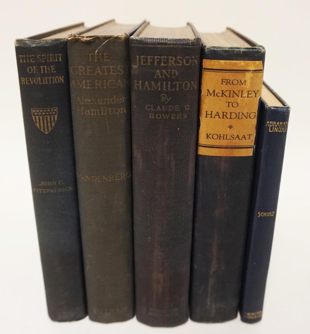 LOT OF PRESIDENTIAL & RELATED BOOKS: LOT OF PRESIDENTIAL & RELATED BOOKS INCLUDING LINCOLN, JEFFERSON, HARDING, MCKINLEY, ETC