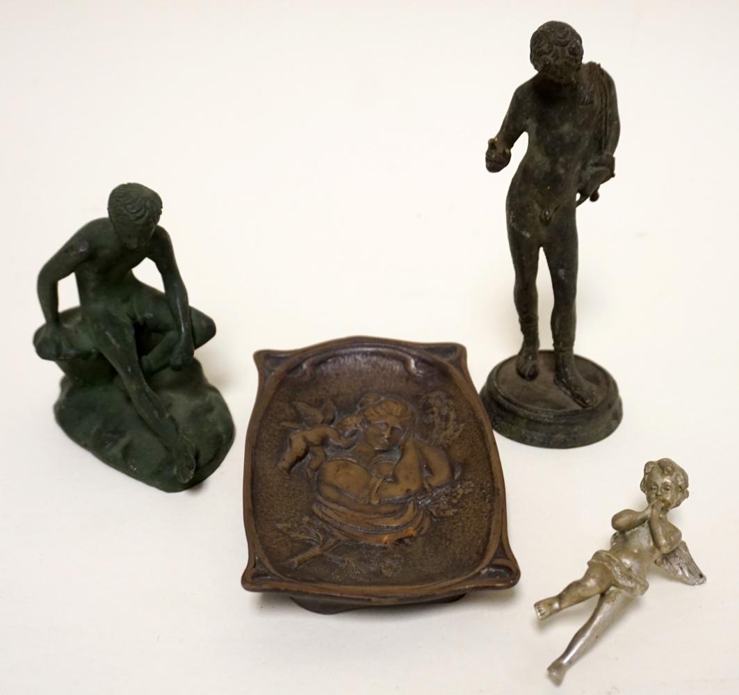 LOT OF ASSORTED MINIATURE BRONZE FIGURES (1 of 4)