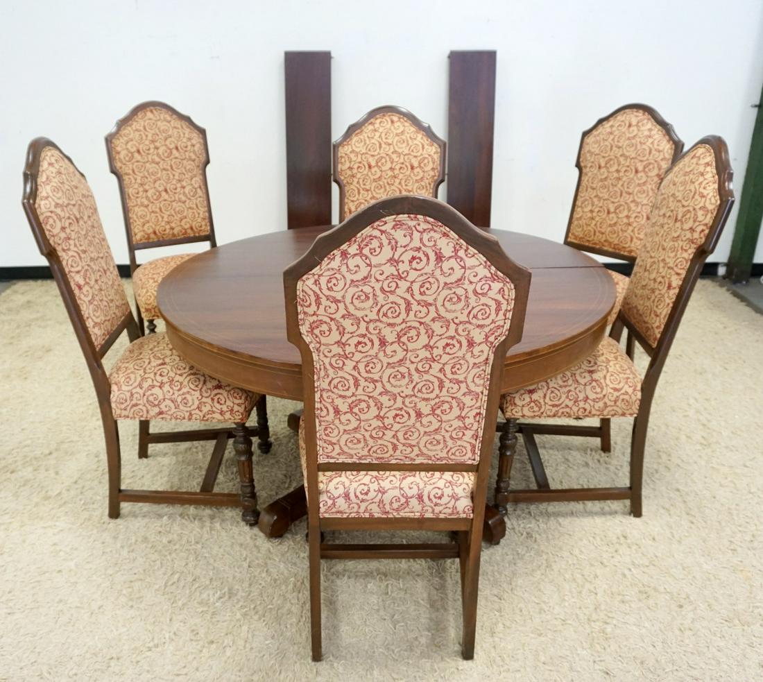 ROUND MAHOGANY TABLE & CHAIRS (1 of 5)