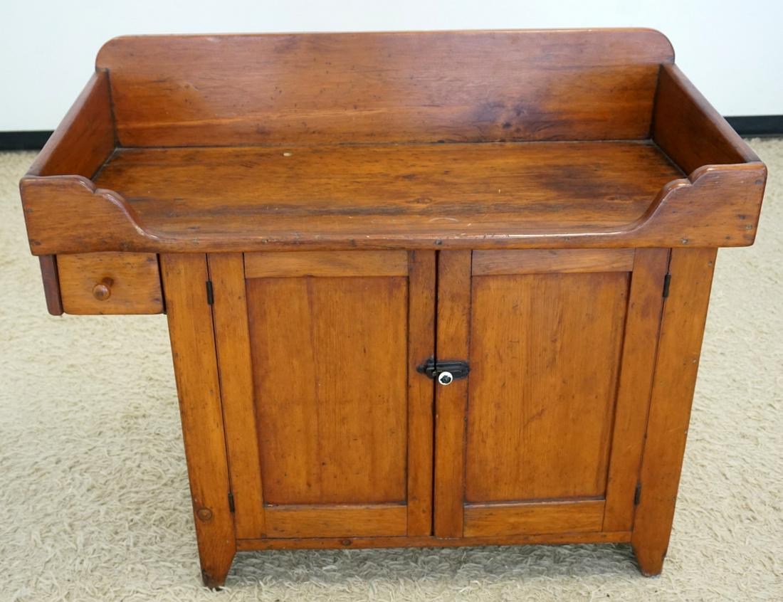 ANTIQUE COUNTRY PRIMITIVE PINE DRY SINK (1 of 4)