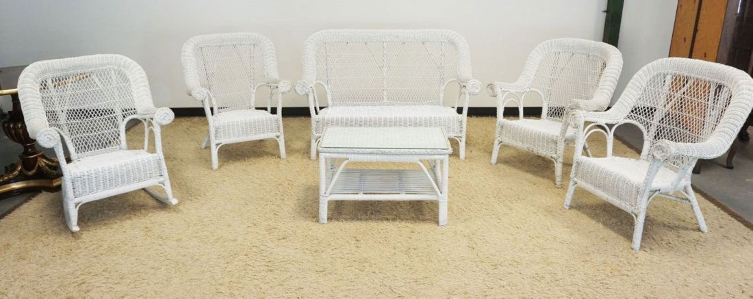 6 PIECE WICKER PORCH SET (1 of 4)