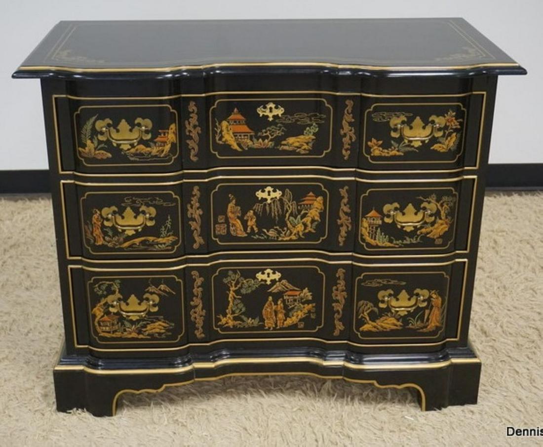 DREXEL BLACK LACQUERED ASIAN CHEST (1 of 6)
