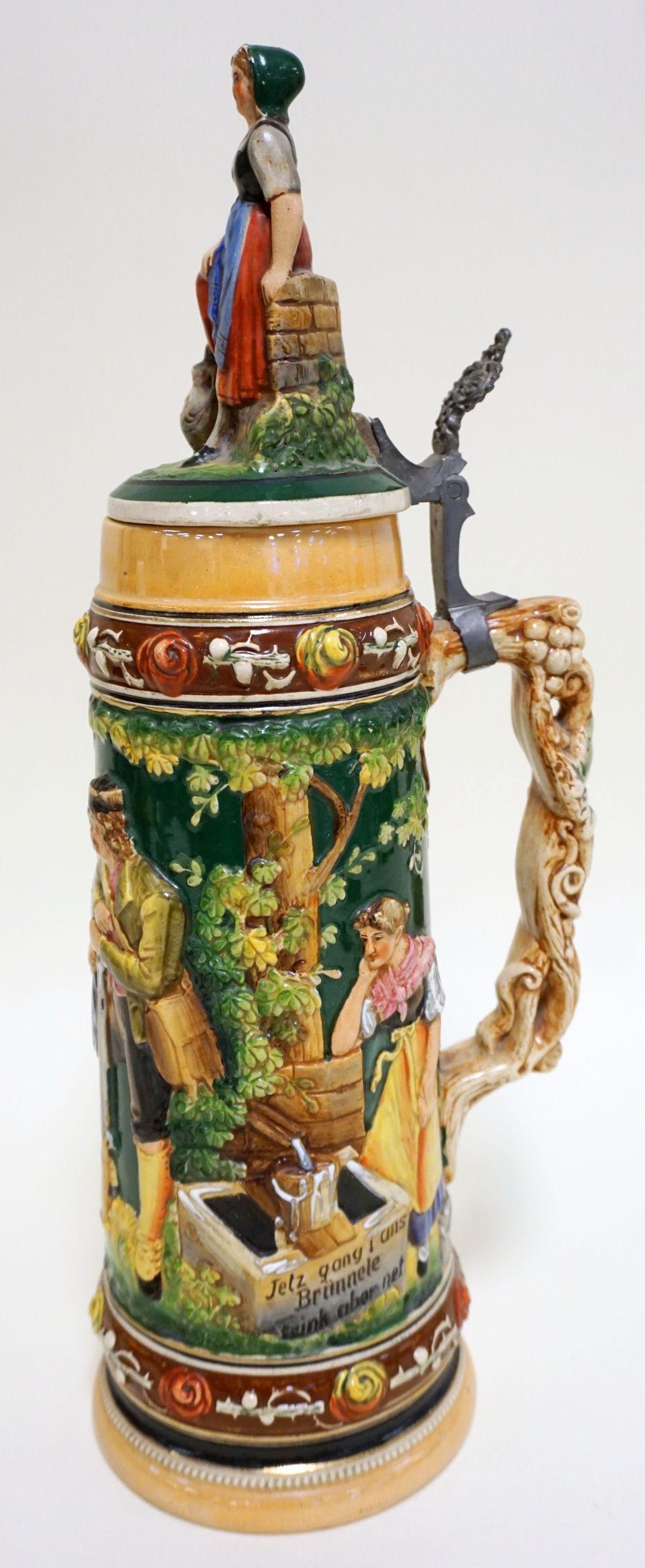 GERMAN STEIN WITH HINGED FIGURAL LID (1 of 4)