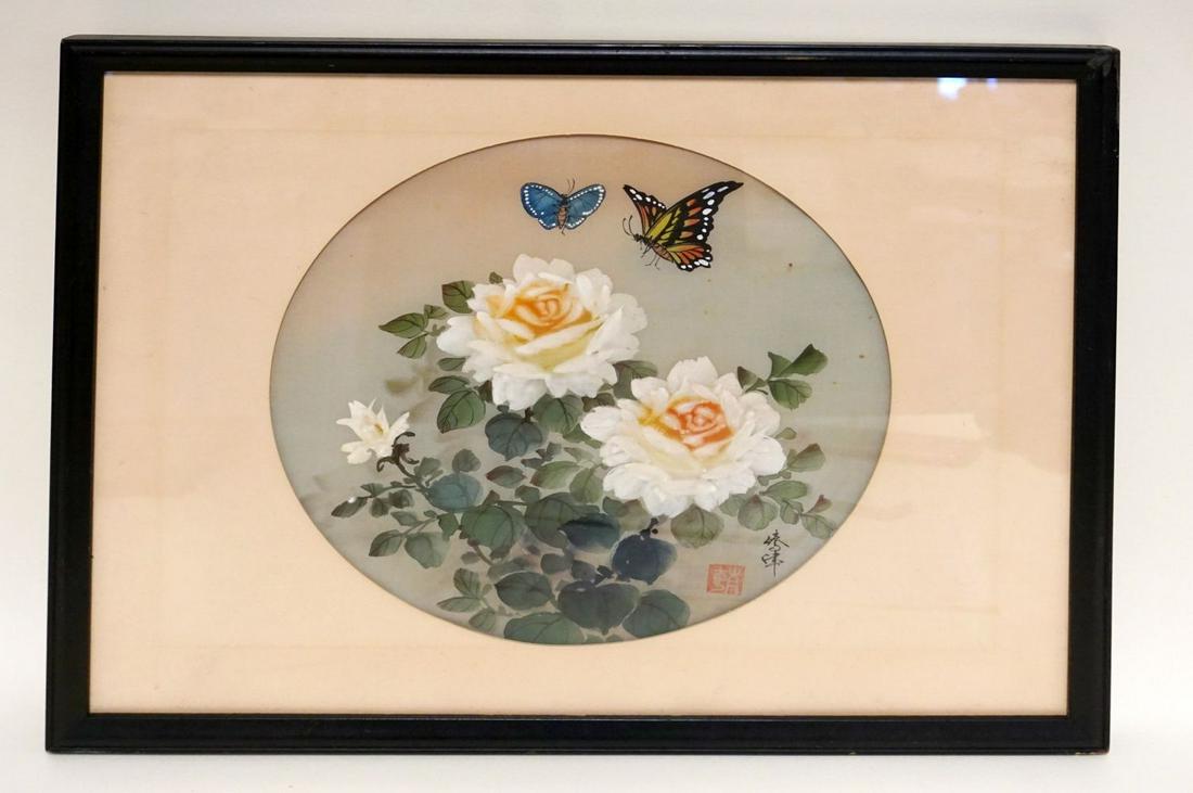 CHARACTER SIGNED FRAMED & MATTED ASIAN ARTWORK (1 of 4)